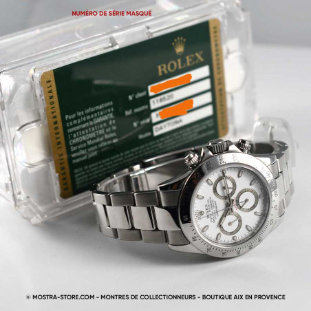 rolex-daytona-116520-blanche-pour-homme-femme-white-dial-cadran-blanc-full-set-aix-en-provence-paris-deauville-le-touquet