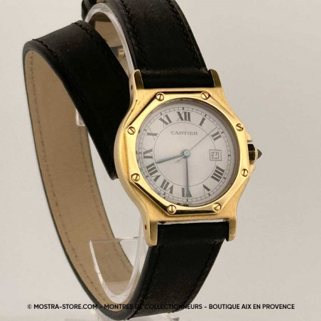 montre-cartier-femme-santos-lady-octagon-or-2965-occasion-sanary-cassis-la-seyne-sur-mer-achat-vente