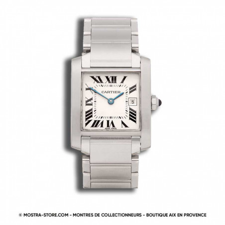 montre-cartier-occasion-tank-francaise-2465-pour-femme-aix-en-provence-marseille-salon-nice-menton-montpellier